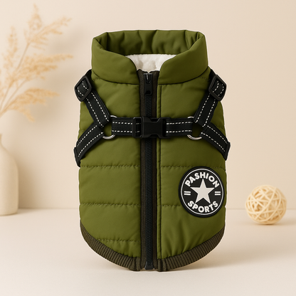 Harnais imperméable pour chien avec veste intégrée