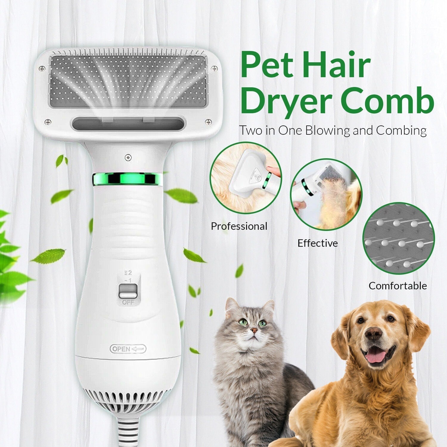 Brosse séchante pour chien après le bain