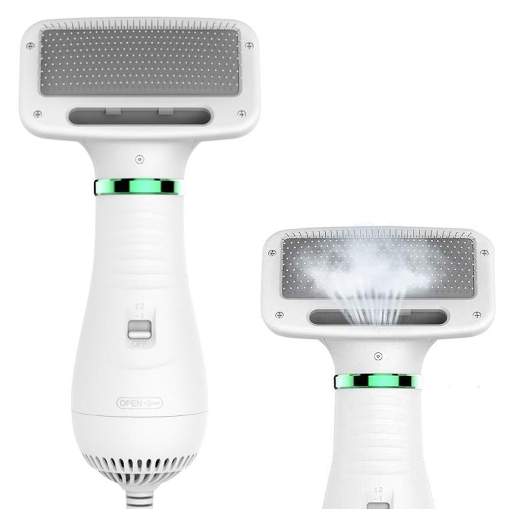 Brosse avec sèche-cheveux pour le toilettage des animaux