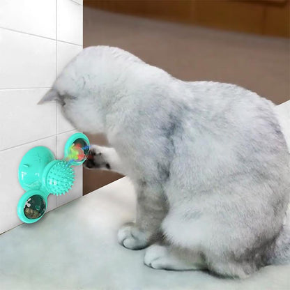 Jouet moulin à vent interactif pour chat