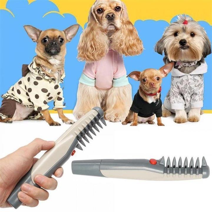 Peigne avec lames rotatives pour chien et chat