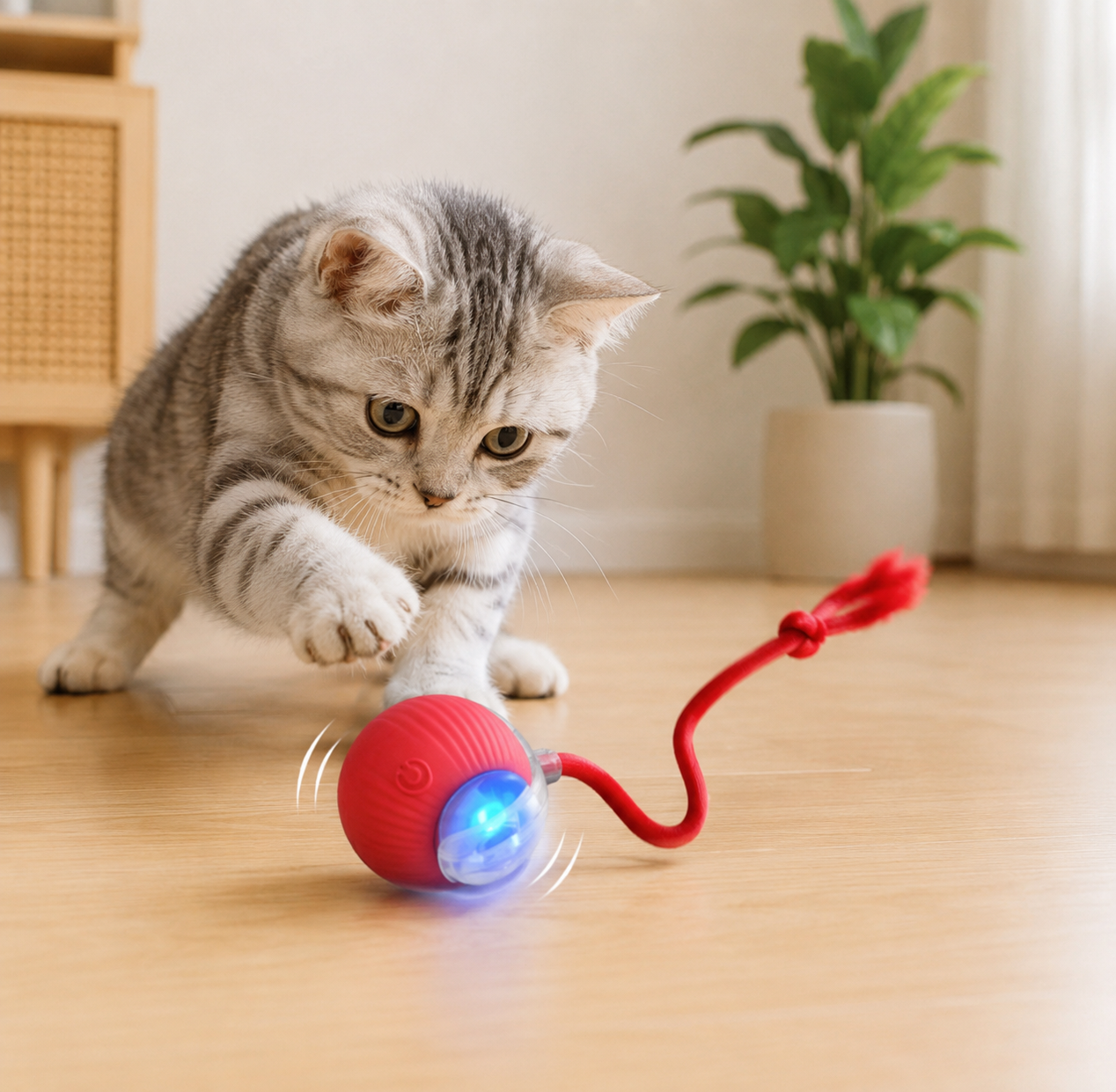 ChasseBall™ – Jouet Intelligent Rechargeable pour Chat