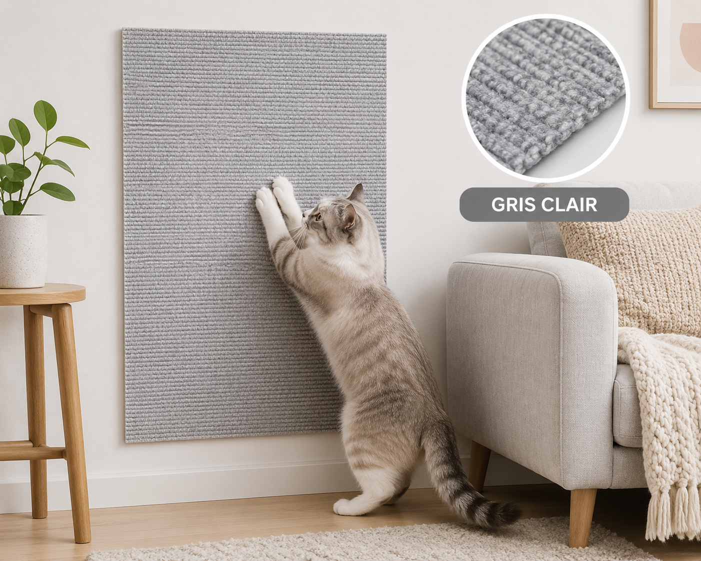 ScratchPaw™ – Tapis à Griffer Auto-Adhésif pour Chat