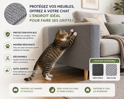 ScratchPaw™ – Tapis à Griffer Auto-Adhésif pour Chat
