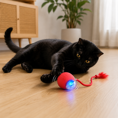 ChasseBall™ – Jouet Intelligent Rechargeable pour Chat