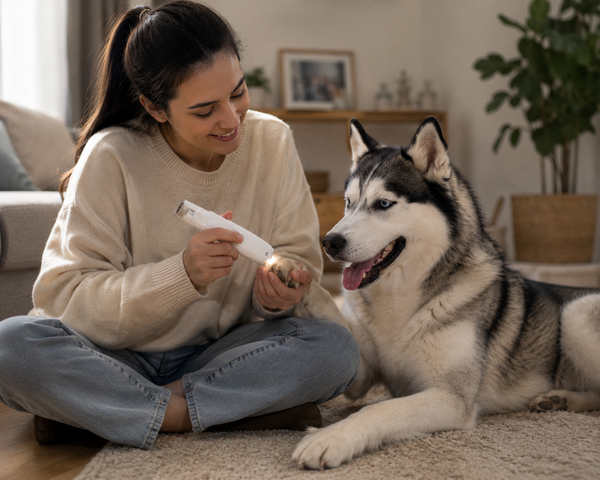 PawTrim Pro™ – Lime Électrique Silencieuse pour Griffes de Chien
