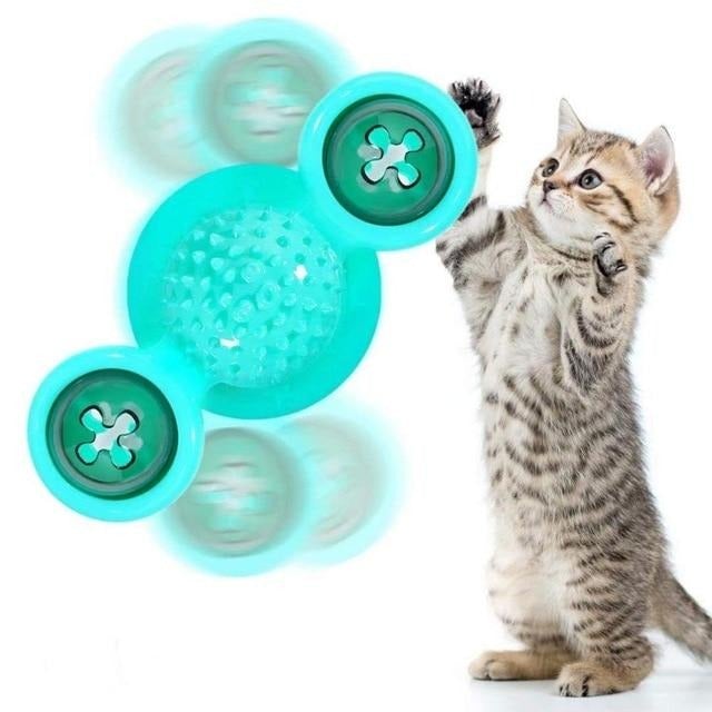 Jouet interactif pour chat avec base à ventouse