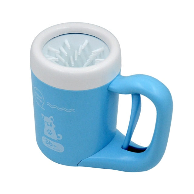 Gobelet de nettoyage des pattes avec brosse en silicone