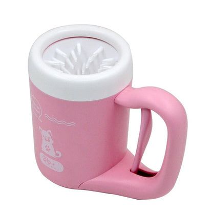Gobelet avec poils en silicone pour nettoyer les pattes du chien