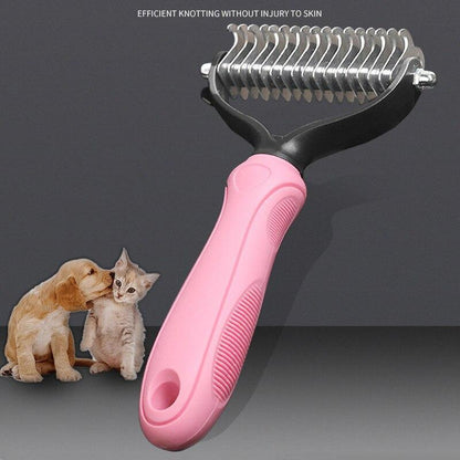 Peigne anti-nœuds double face pour animaux