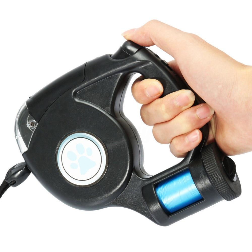 Laisse pour chien avec éclairage LED intégré