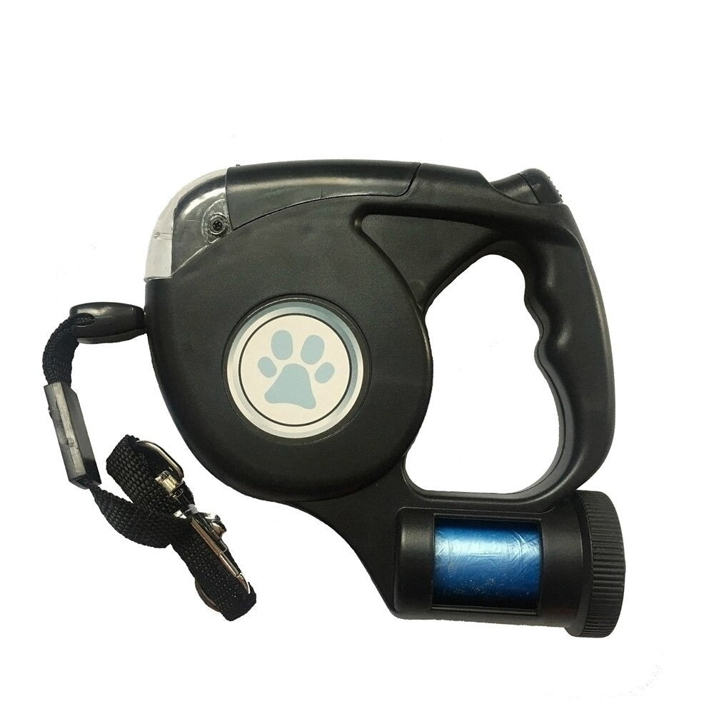 Laisse pour chien avec éclairage LED intégré