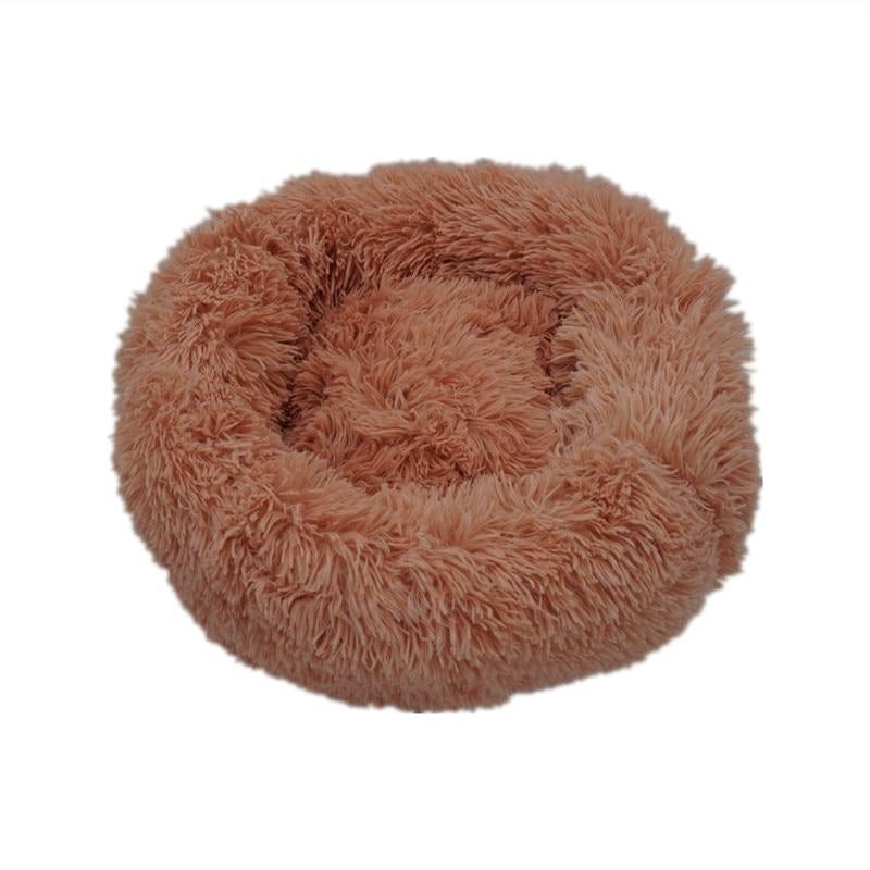 Couchage moelleux en forme de donut pour chien et chat