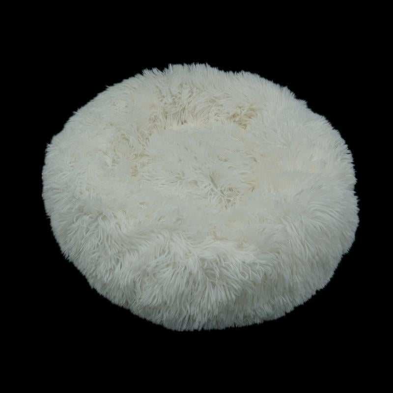 Couchage moelleux en forme de donut pour chien et chat