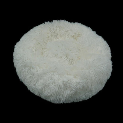 Couchage moelleux en forme de donut pour chien et chat