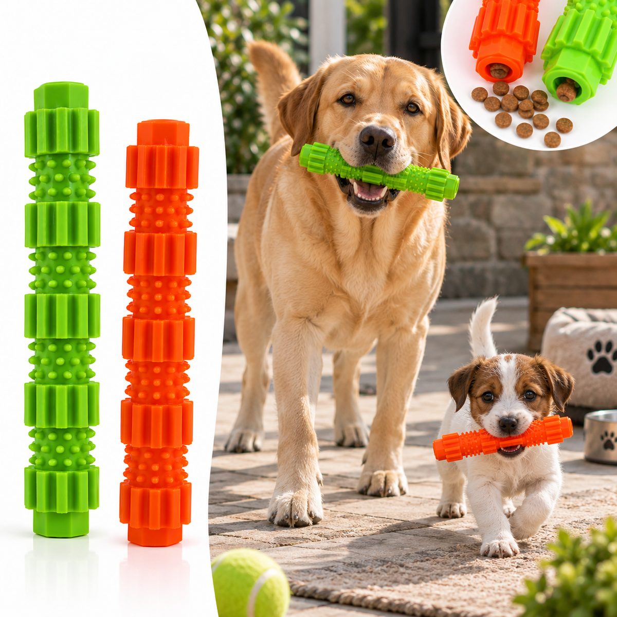 Jouet dentaire à mâcher pour petits et grands chiens