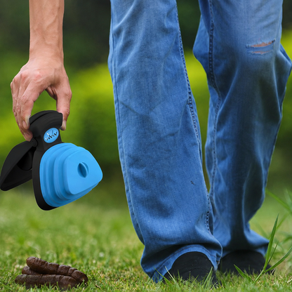 Ramasse-crotte portable pour chien avec distributeur de sacs à crottes